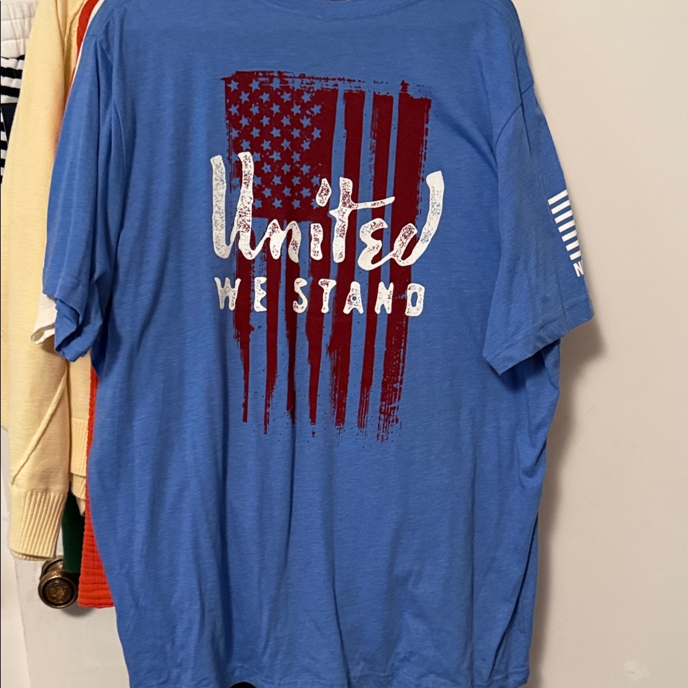 United We Stand Blue Graphic Tee